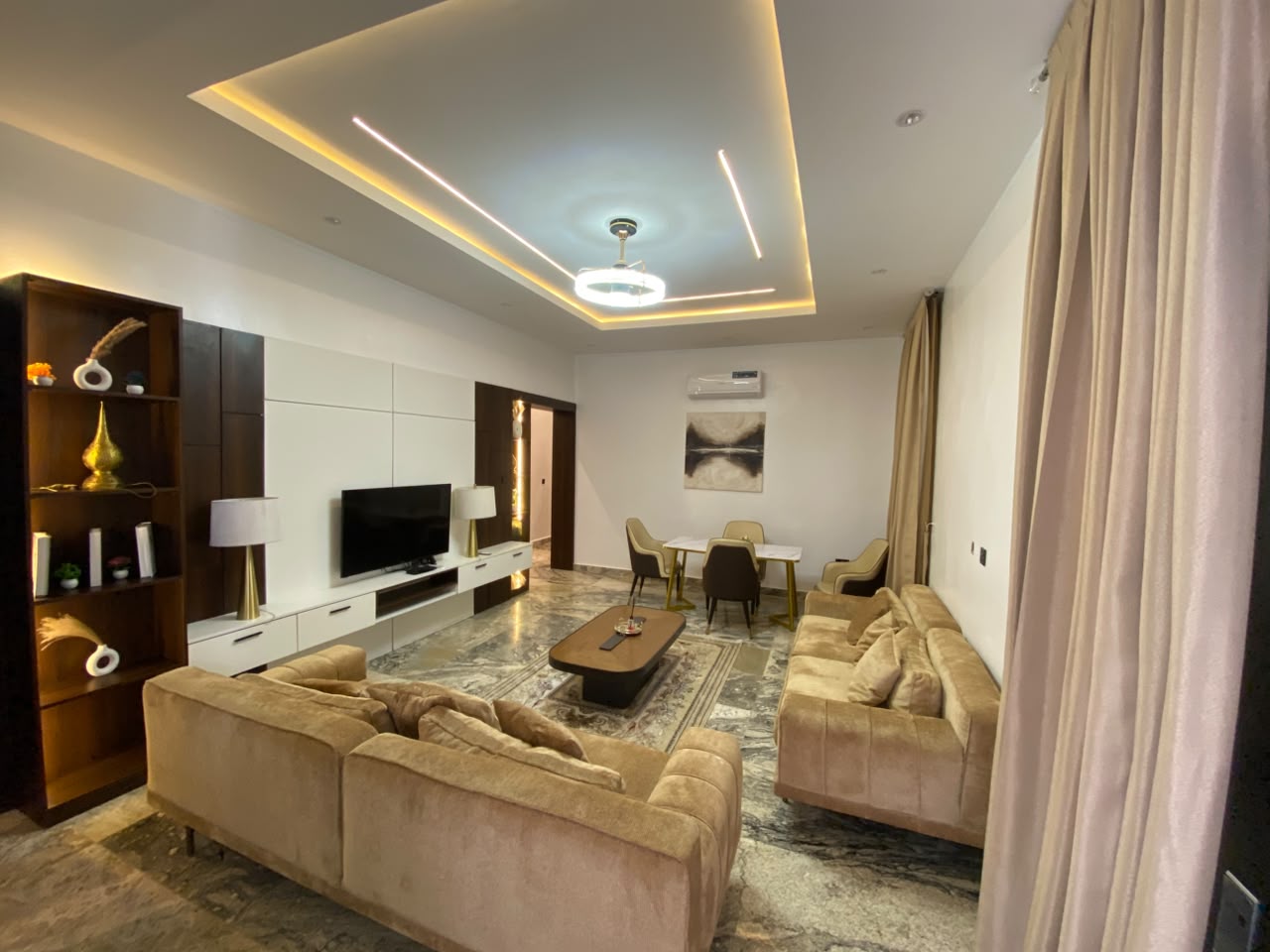 3 Bedroom Luxury Apartment signature bed with LR monogram linen